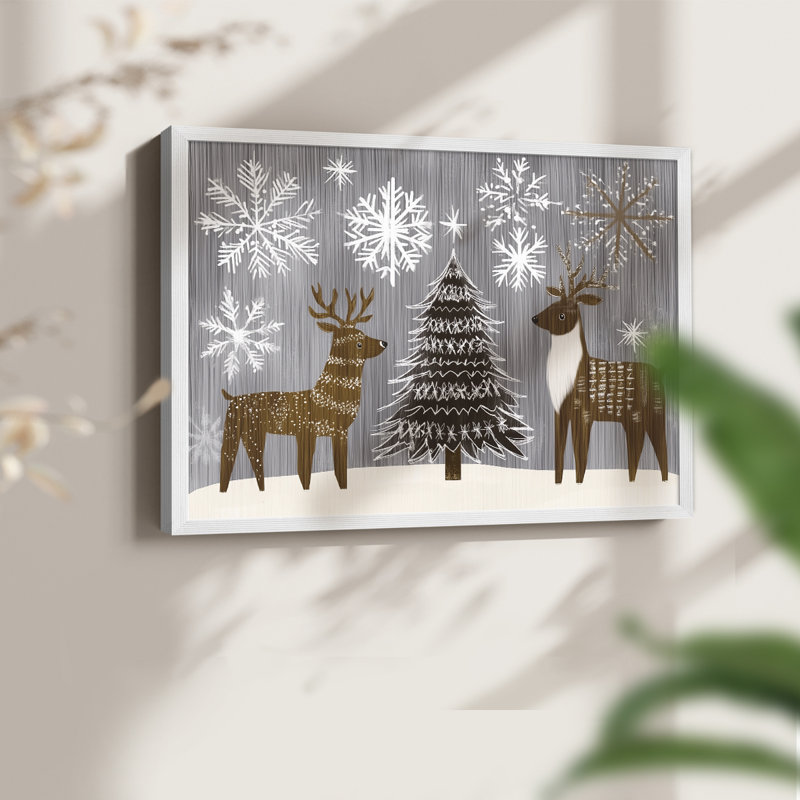 Chirstmas Art-CLXXV -Framed Print - Restickable, H 11 po x l 14 po, Blanc