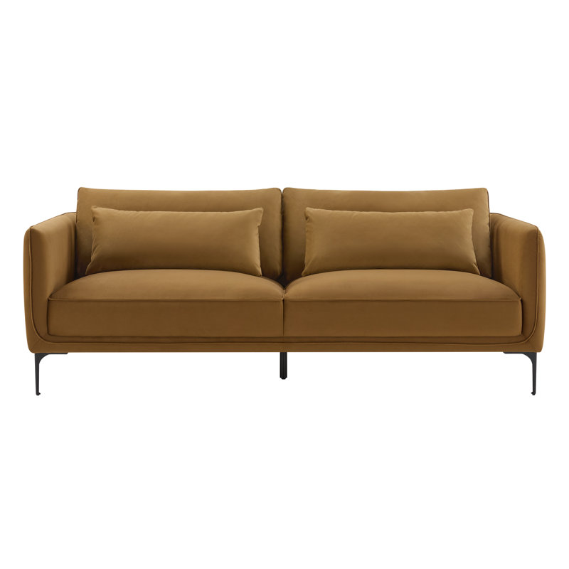 Rae 85'' Upholstered Sofa, Soren Ochre Performance Velvet