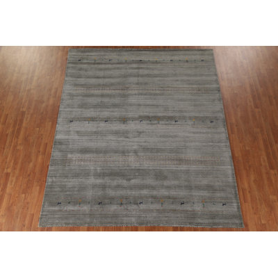 Tapis vert et gris Gabbeh