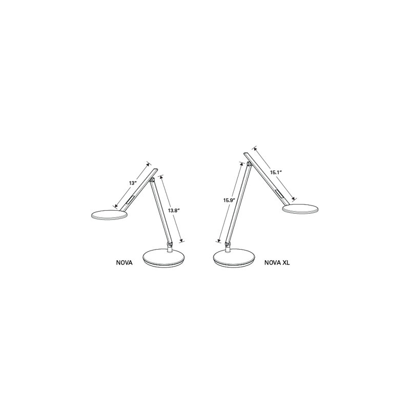 Nova 32.8" Desk Lamp, Jet Black