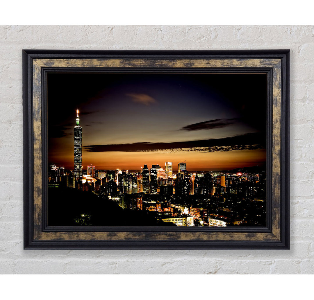 Skyline von Taipeh - Druck