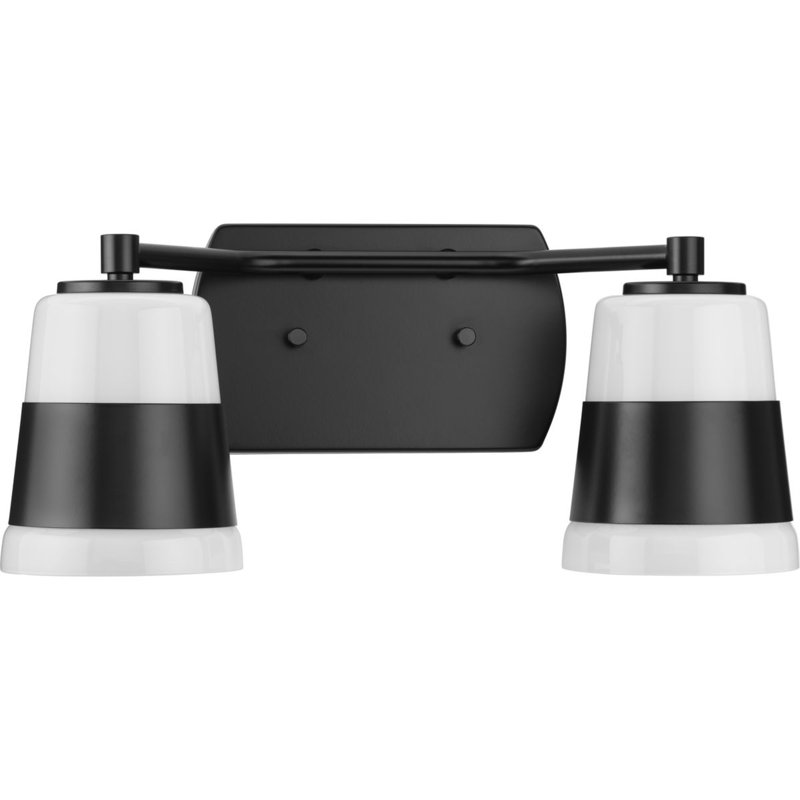 Haven 2 - Light Dimmable Vanity Light, Matte Black, Matte Black/White
