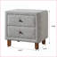 Table de chevet 2 tiroirs Grey Boucle