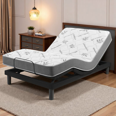 Matelas tout en mousse de qualité supérieure de 6 pouces avec housse en bambou LUMERIS pour un refroidissement naturel - Support HD