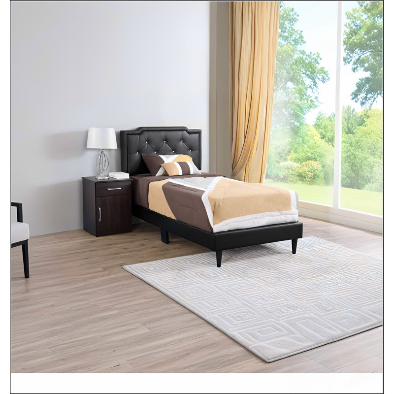Structure de lit moderne avec tête de lit pour la chambre à coucher