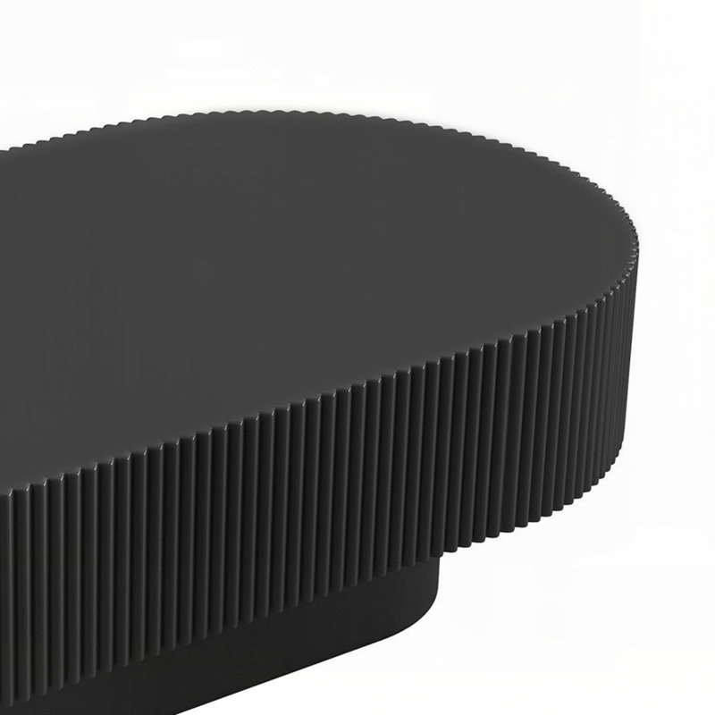 Elegant Oval Coffee Table, Black
