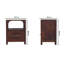 45cm W Solid Wood Bedside Table