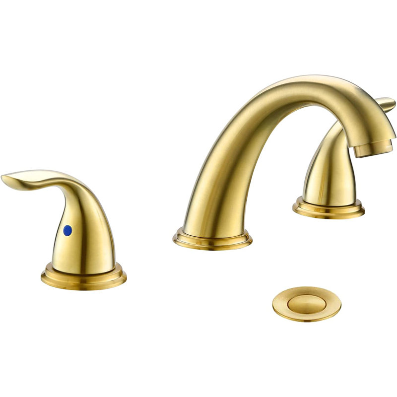 Widespread 2-handle Bathroom Faucet with Drain Assembly