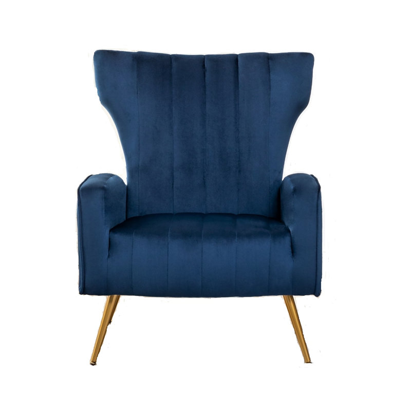 Velvet Armchair, Blue Velvet