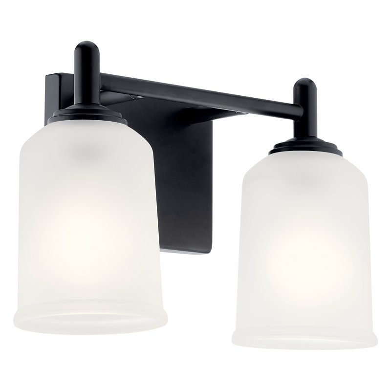 Éclairage pour salle de bain 2 lumières Hopedale, Noir