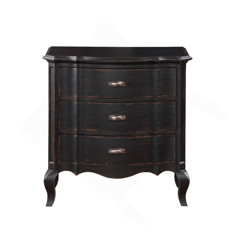 Table de chevet Chelmsford, Noir antique