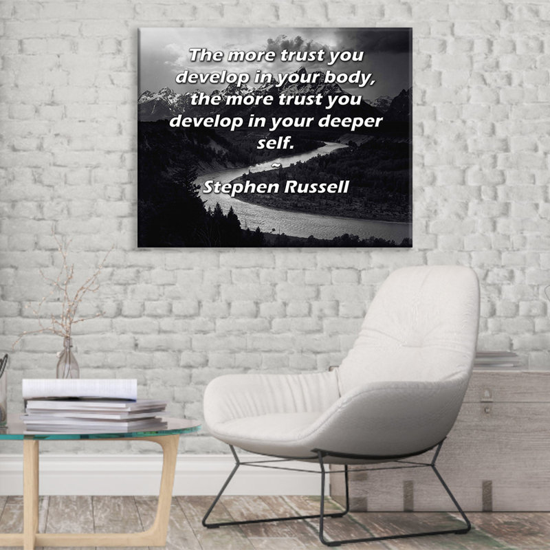 Toile tendue d'ArtsyQuotes par Stephen Russell: «Plus vous développez de confiance en votre corps, plus vous développez de confiance en vous-même.»
