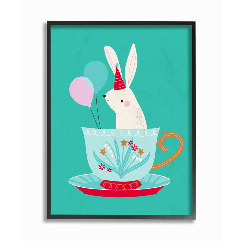 «Ramer Bunny in Teacup», art encadré, H 14 po x l 11 po x P 1,5 po
