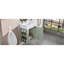 Meuble-lavabo de 20 po avec lavabo en céramique, porte à motif de losanges, poignées dorées et tablettes de rangement latérales - petit cabinet moderne avec barre à serviettes, fabrication en panneau de fibres à densité moyenne, assemblage requis-1252810688