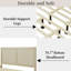 Natural Solid Wood Platform Bed with Woven Rattan Headboard, Bed Frame for Coastal, Boho & Farmhouse Bedrooms-2100772619