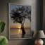 Coucher de soleil coucher de soleil, reproduction encadrée - bois massif-282234565