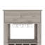Chariot-bar Memphis, douze porte-bouteilles encastrés, quatre pieds, une tablette ouverte - gris clair