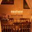 Porte-bougie Vintiquewise Hanukkah Menorah à 9 branches d'inspiration Mid-Century décorative Judaica, pièce maîtresse intemporelle des fêtes pour la synagogue de bureau à domicile et les fêtes de famille-1946694263