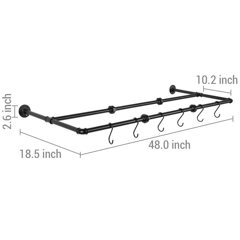Jaremiah Metal Wall Mounted Multi-Use Sports Rack