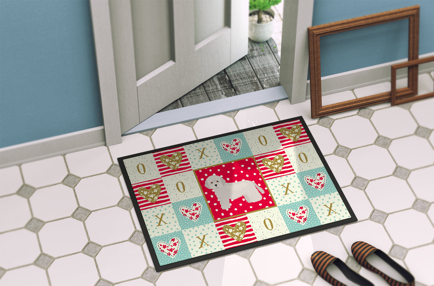 The Holiday Aisle® Damato NonSlip Valentine's Day Outdoor Doormat