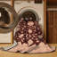 Machine Washable Overdyed Black Area Rug-1707868495