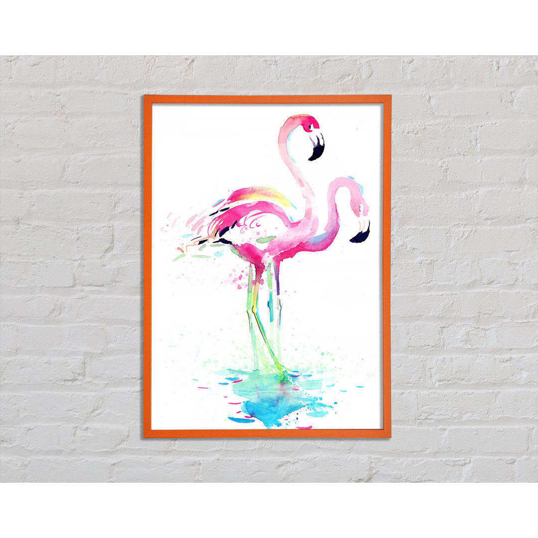 Alagie Flamingo Aquarell - Druck