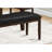 Black Upholstered 48" Bench With Robust Brown Solid Wood Frame - For Various Room Settings Rectangular Base And Leather-like Padding Interior Design