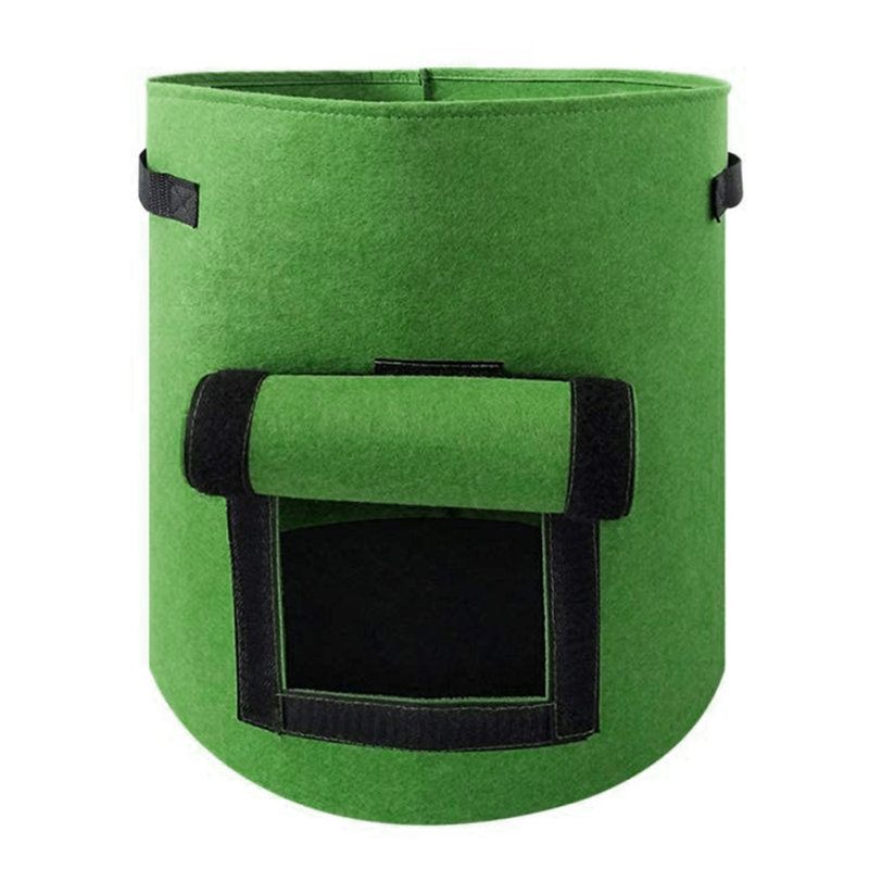 Pot à fleurs en fibres naturelles non tissées Illman, Vert, H 15,75 po x l 13,78 po x P 13,78 po