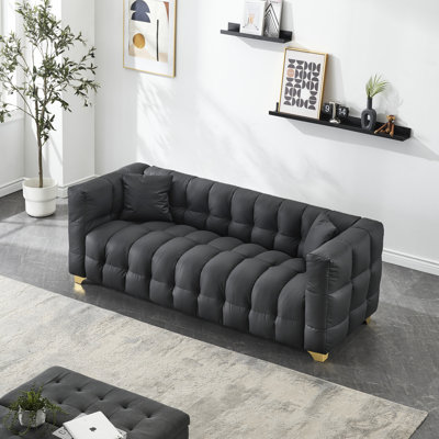 3 - Seat With American Human Body Structure, 80 Inch Depth, Blend Upholstery, Cat Paw, Waterproof, Comes Spring Wrap Cushion And Contemporary Style Seats, Fabric, Claw, Waterproof Stain Proof, Simple