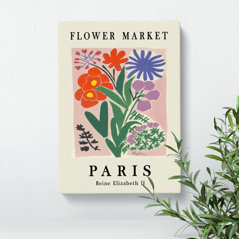 Flower Market Exhibition In Paris No.1 - Wrapped Canvas, 50cm H x 35cm W x 3cm D