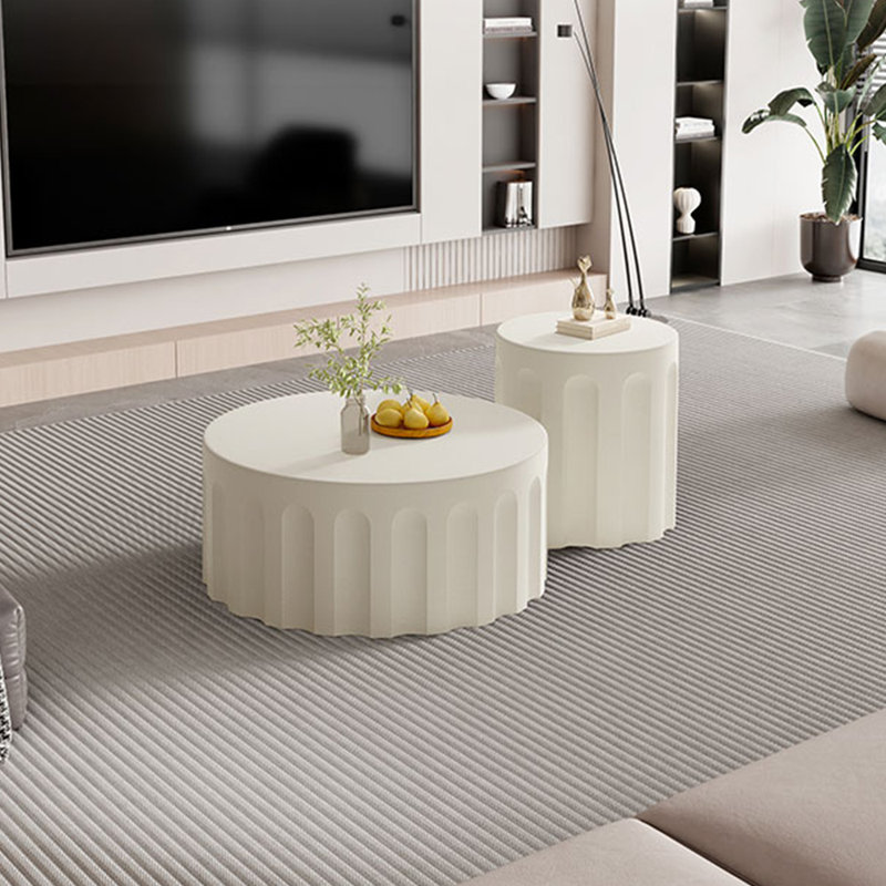 Table basse moderne simple de style crème, Blanc
