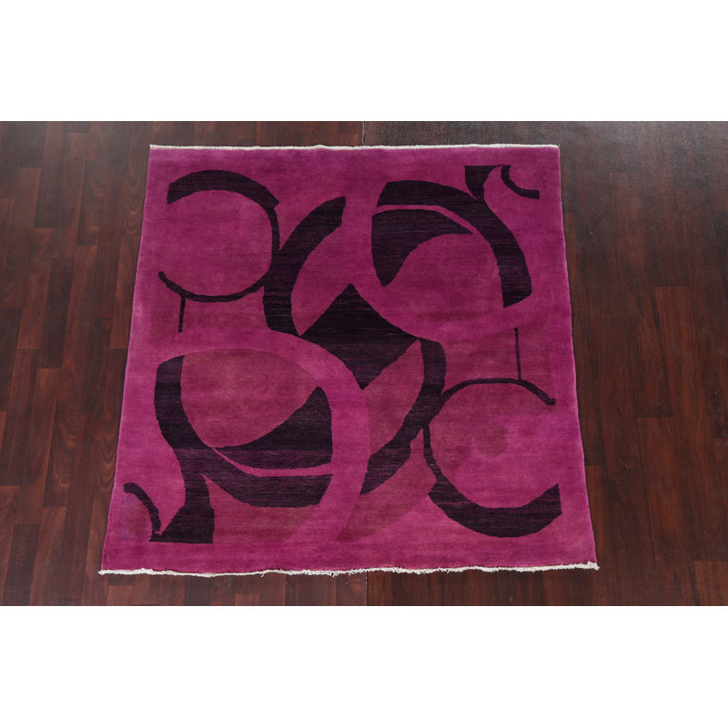 Tapis oriental mauve Gabbeh 5 x 5