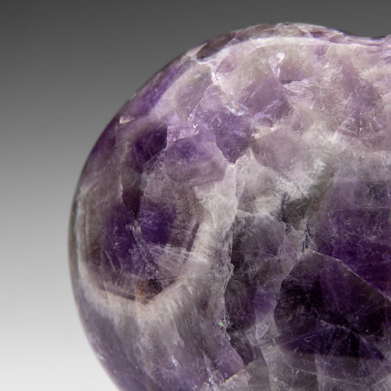 Polished Chevron Amethyst Heart From Brazil (446.2 Grams)