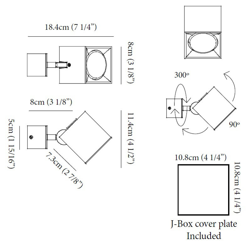 Dau 1-Light Ceiling Spot, Black Satin Aluminum