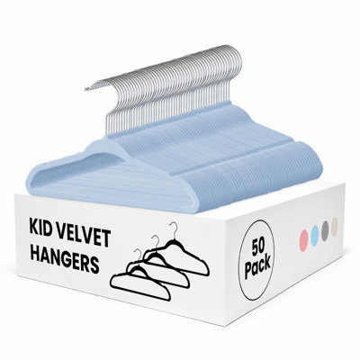 Paquet de 30 cintres en velours pour enfants, paquet de 30 crochets en velours pour enfants et tout-petits, cintres légers pour enfants 11 po pour garde-robe