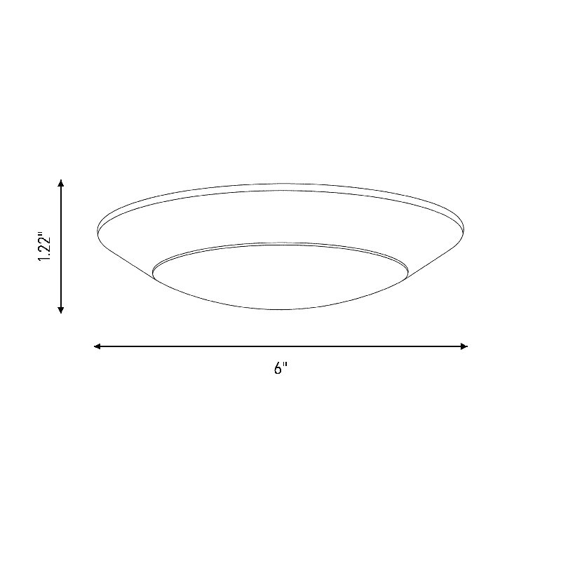 Maislynn Acrylic LED Flush Mount in Black, Black