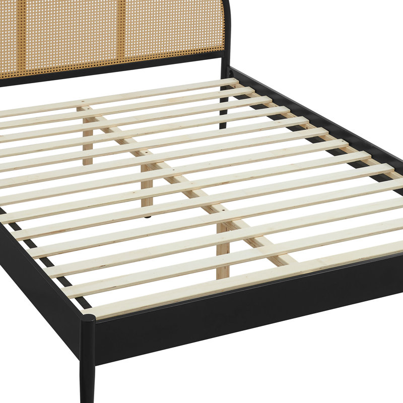 Grand lit plateforme Odette, Noir