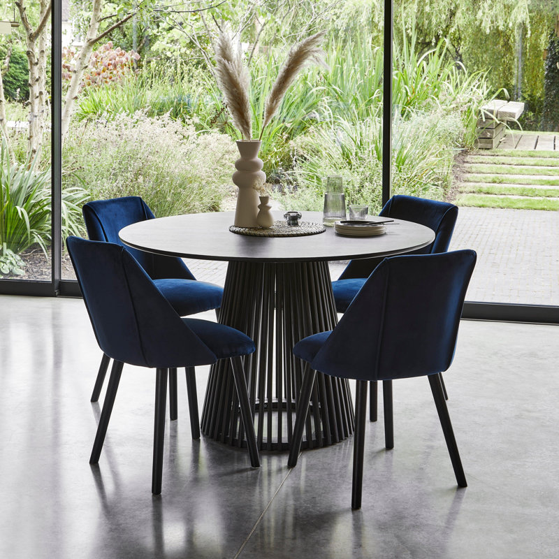 Hopley 4 - Person Dining Set, Blue