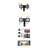 Swivel Black Glass Tv Stand For 32 - 65 Inch Tvs And Stylish Appearance With Tempered Easy Assembly Process