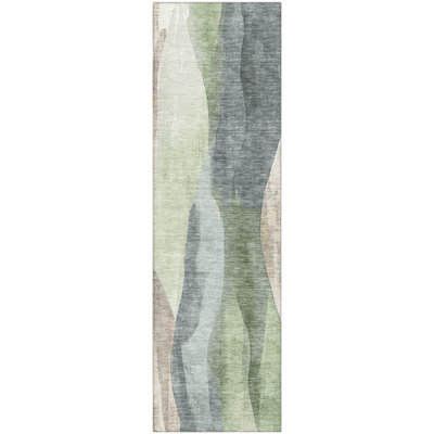 Premium Machine Washable Prado AMF1989 Waves Rug