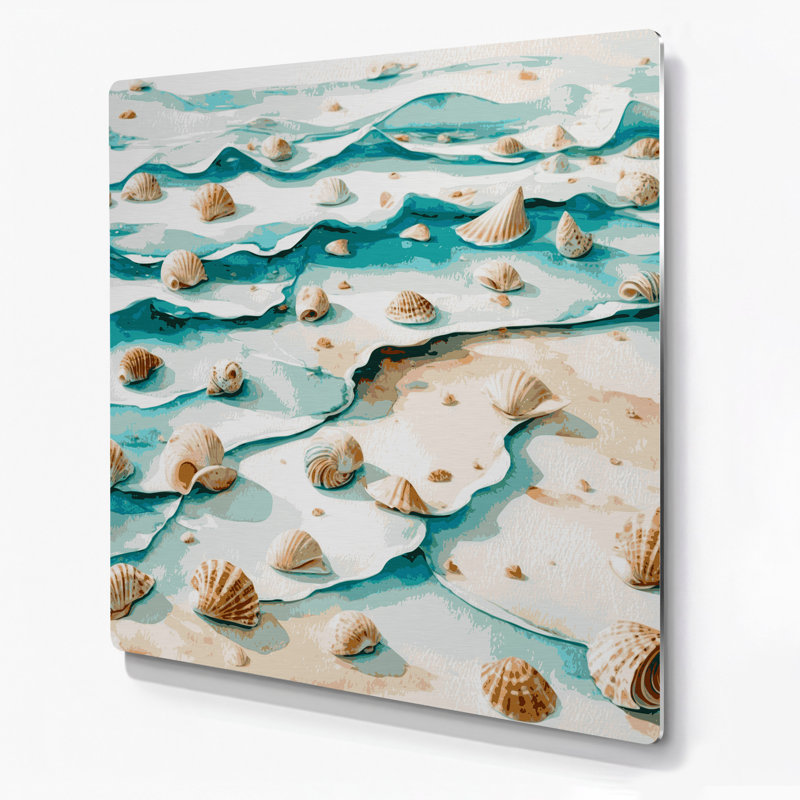 Art mural en métal Coastal, 8" H x 8" W