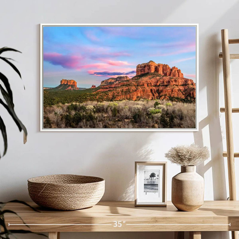 Sedona Rock Formations, Cadre flottant blanc, 25 po x 17 po