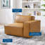 Fauteuil modulaire en cuir Vegan Normant