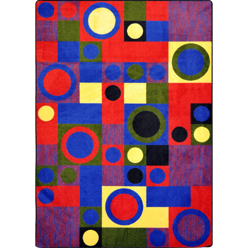 Kid Essentials City Block Area Rug, Rectangle 5'4" x 7'8"