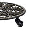 Cast Iron Metal Roller Plant Stand Caddy