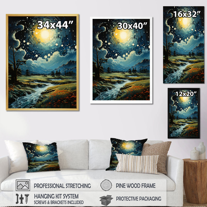 Letta Rager Storms Pointillism II, reproduction d'art sur toile, H 20 po x l 12 po x P 1 po, Toile tendue