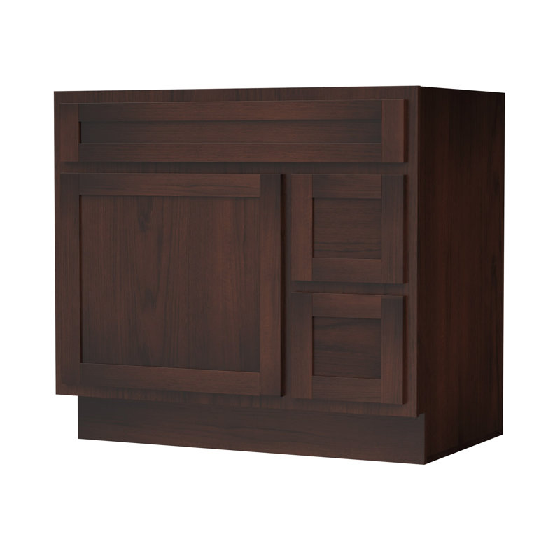 Hibbitts 36" Single Bathroom Vanity Base Only, Brown