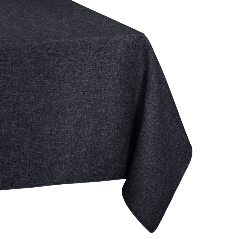 Nappe ronde en polyester Vallejos, Anthracite, 60 po, rond