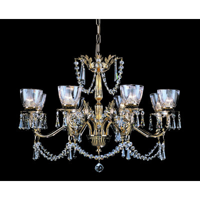 Queen"s 8 - Light Shaded Chandelier