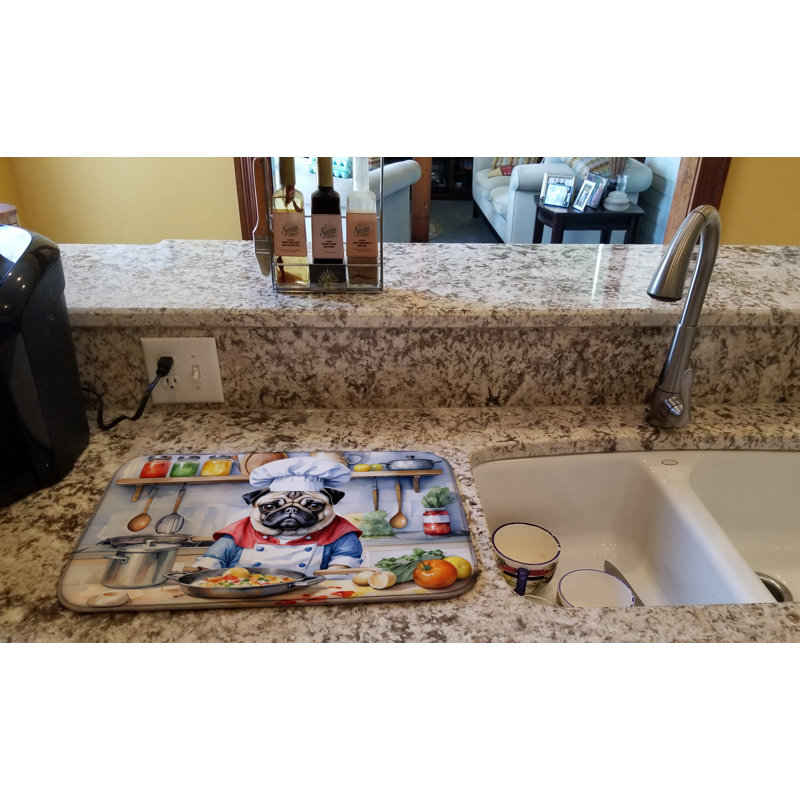 Pug The Chef Dish Drying Mat